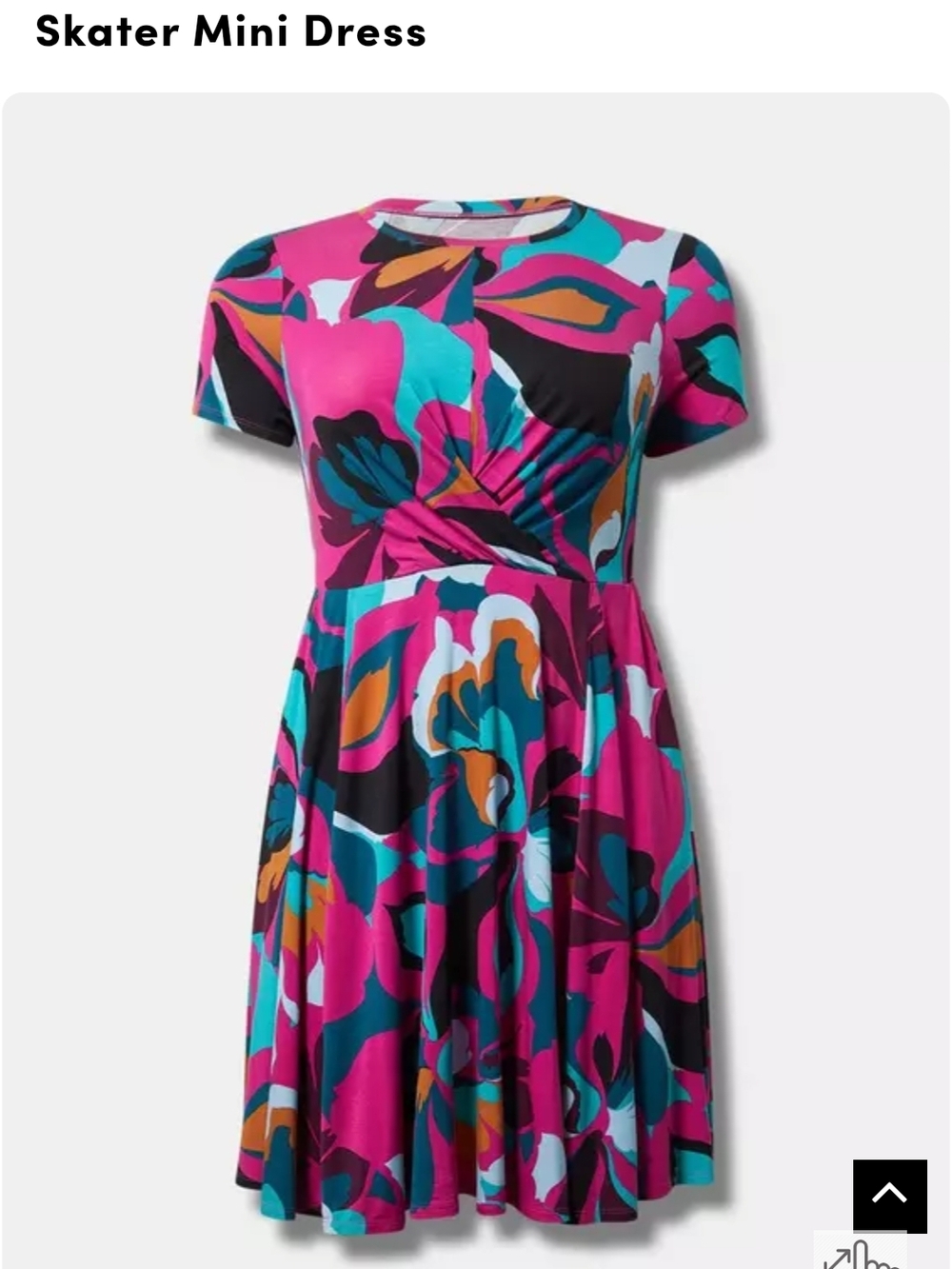 Torrid Twist-Front Pink Skater Mini Dress